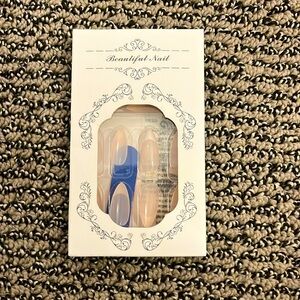 Acrylic nails/ white french tips, by beautiful nails, do not need glue